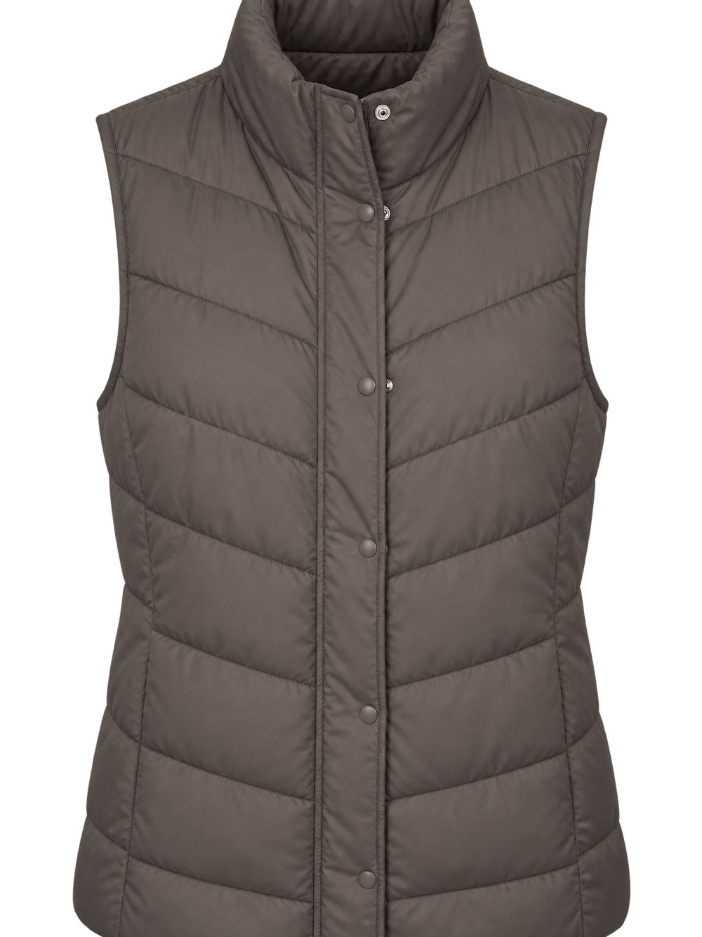 GAP Quilted Puffer Vest in Taupe